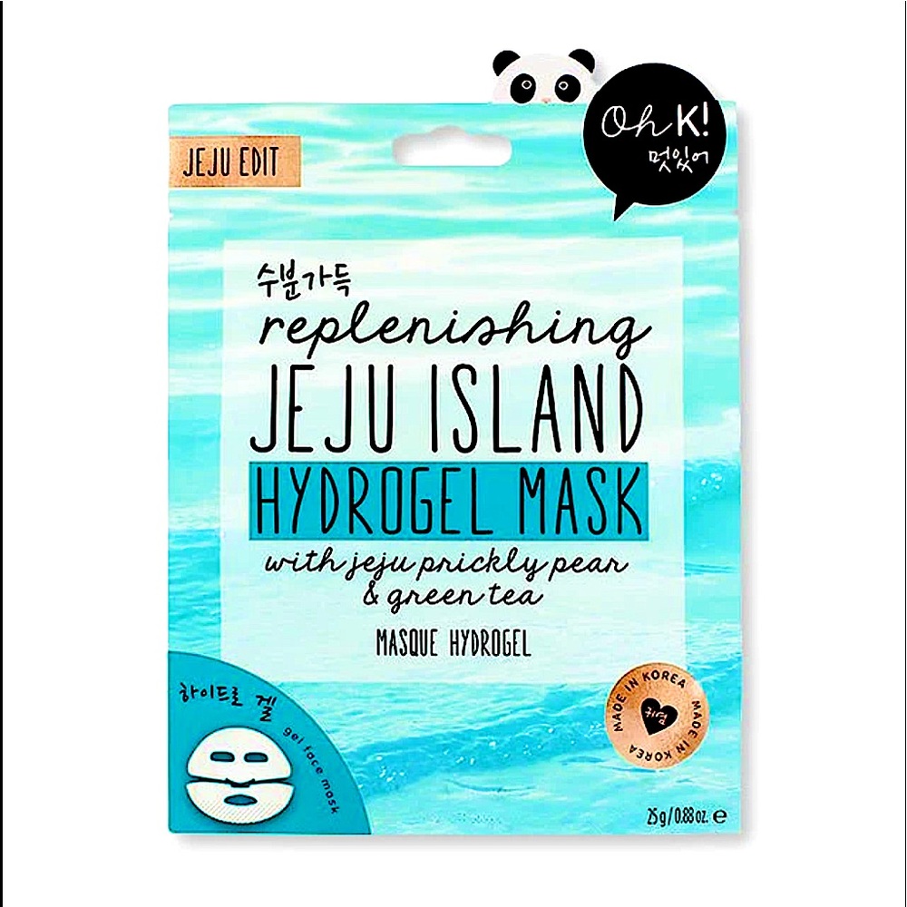 Oh K! Korean—Jeju Island Chamomile/Green Tea Replenishing Hydrogel Face Mask—NEW